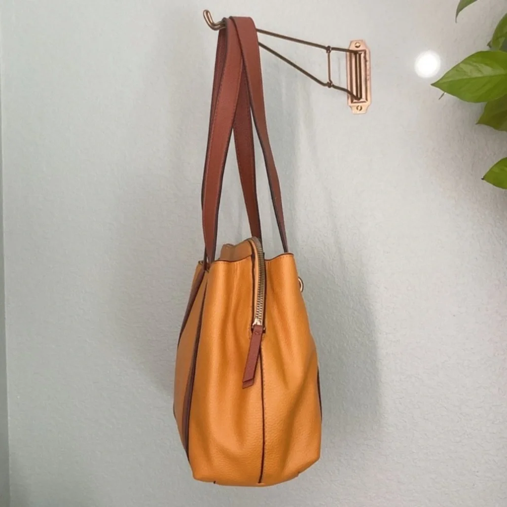 New Without Tags Nanette Lepore Yellow, Cream, and Brown Purse Handbag - Picture 4 of 14